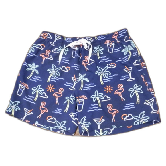 Chubbies Neon Palm Trees 5.5" Inseam Swim Trunks Men's Size Medium - Picture 1 of 2